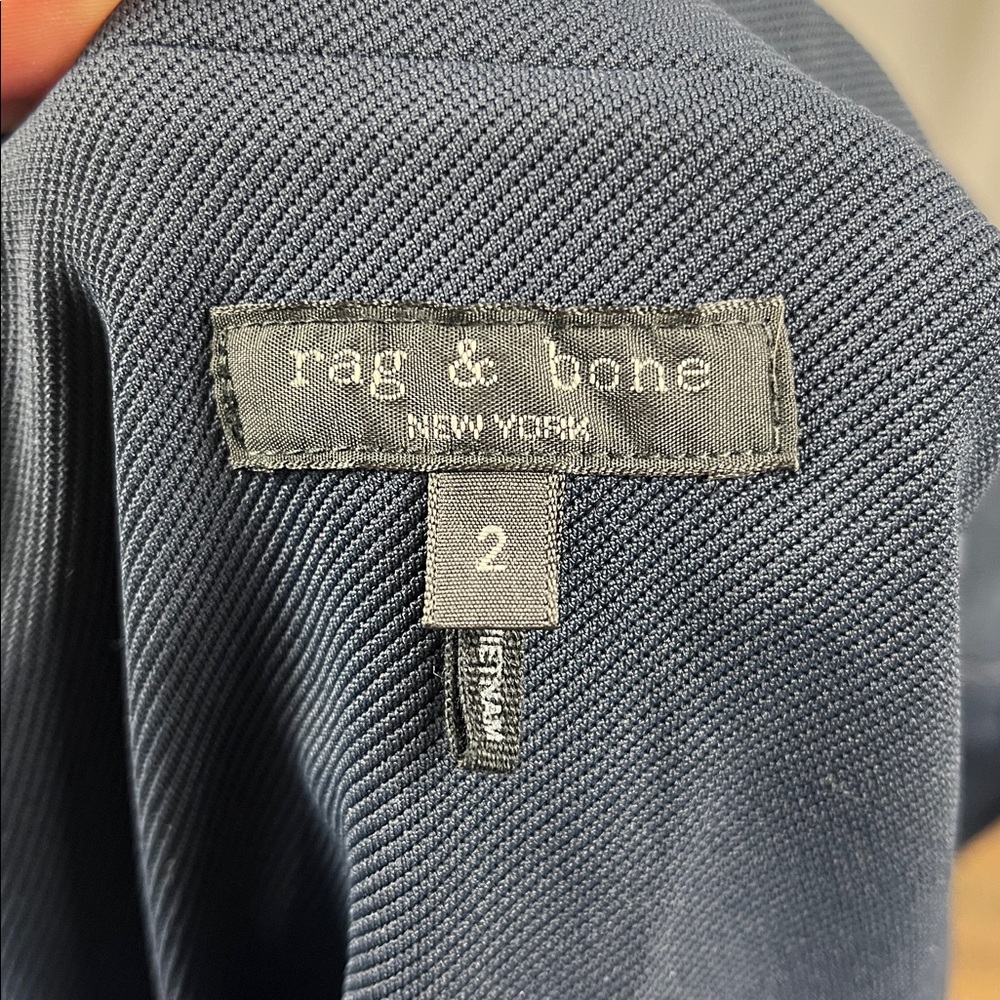 Rag & Bone Slave Navy Polyamide/Elastane Blazer. - Picture 8 of 10